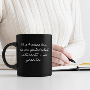 Hölderlin Tübingen Portrait Tasse - Ohne Freude kann