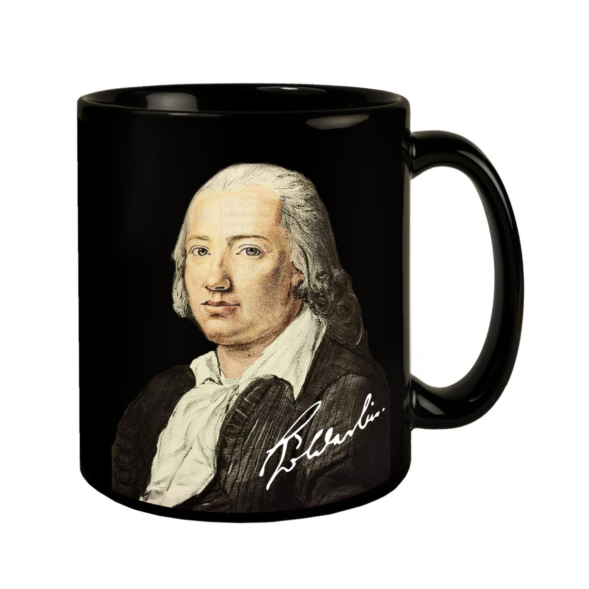 Hölderlin Tübingen Portrait Tasse - Ohne Freude kann