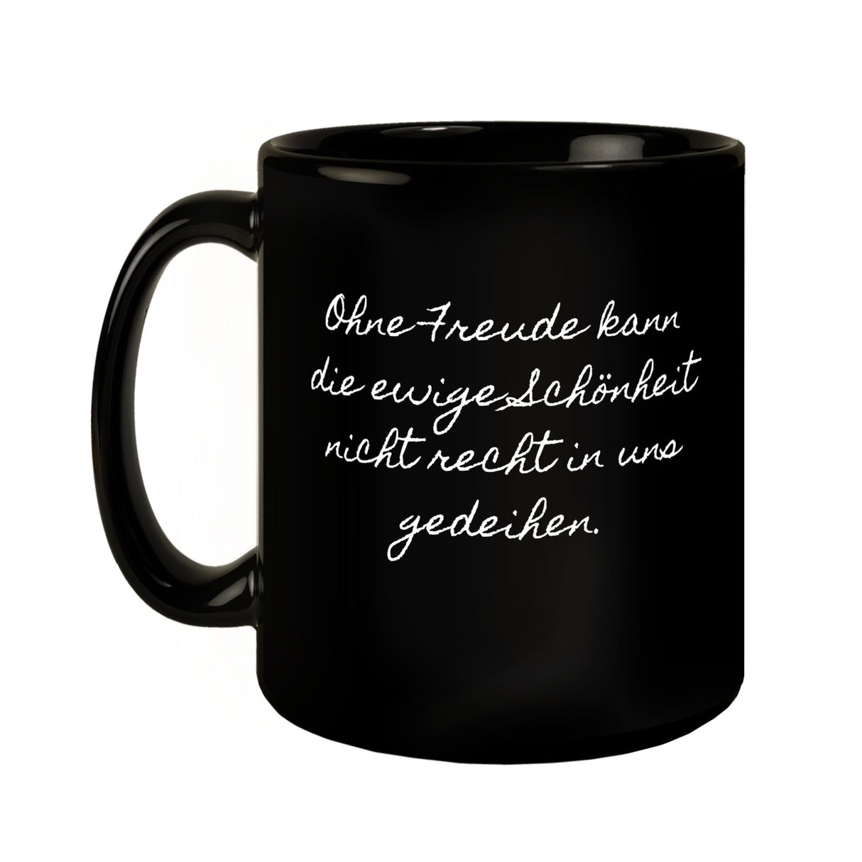 Hölderlin Tübingen Portrait Tasse - Ohne Freude kann