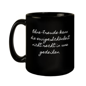 Hölderlin Tübingen Portrait Tasse - Ohne Freude kann