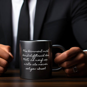 Hölderlin Tübingen Portrait Tasse - Was kümmert mich