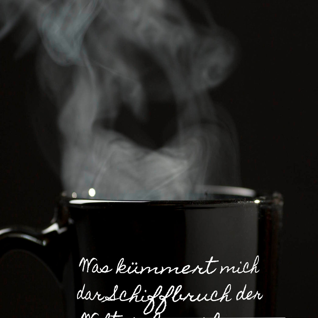 Hölderlin Tübingen Portrait Tasse - Was kümmert mich