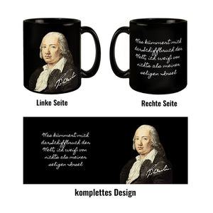 Hölderlin Tübingen Portrait Tasse - Was kümmert mich