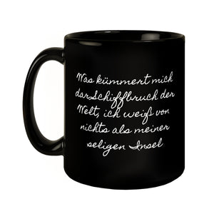 Hölderlin Tübingen Portrait Tasse - Was kümmert mich