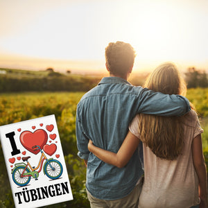 I love Tübingen Fahrrad Souvenir Souvenir Magnet