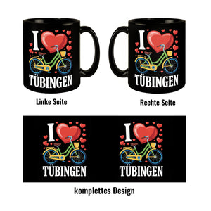 I love Tübingen Fahrrad Tasse