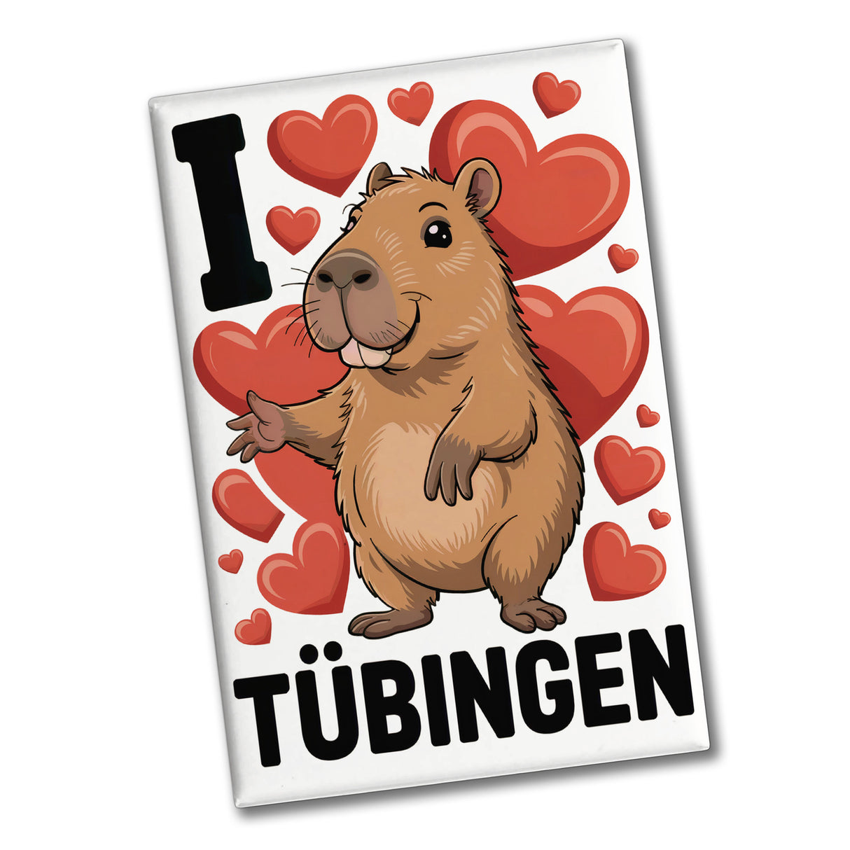 I love Tübingen Capybara Souvenir Souvenir Magnet