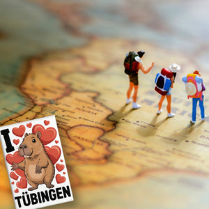 I love Tübingen Capybara Souvenir Souvenir Magnet