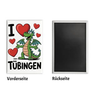 I love Tübingen grüner Drache Souvenir Souvenir Magnet
