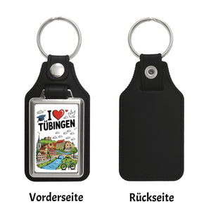 I love Tübingen Schlüsselanhänger mit Sehenswürdigkeiten