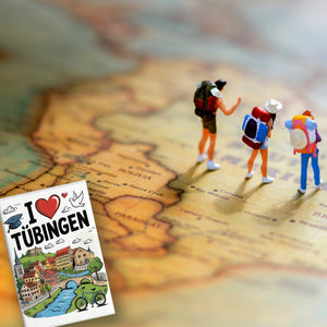 I love Tübingen Souvenir Souvenir Magnet mit Sehenswürdigkeiten