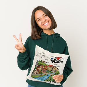 I love Tübingen Kissen mit Sehenswürdigkeiten