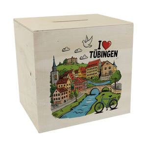 I love Tübingen Spardose mit Sehenswürdigkeiten