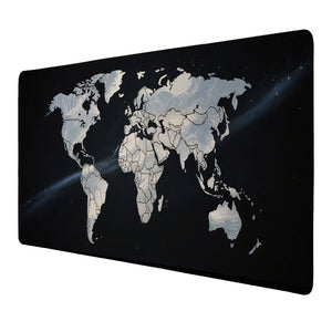 Weltkarte Sternenhimmel Schreibtischunterlage 69x31cm XXL Mauspad für Geographiefans