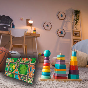 Straßenkarte Stadt Schreibtischunterlage 69x31cm XXL Mauspad Lernspaß Kinder