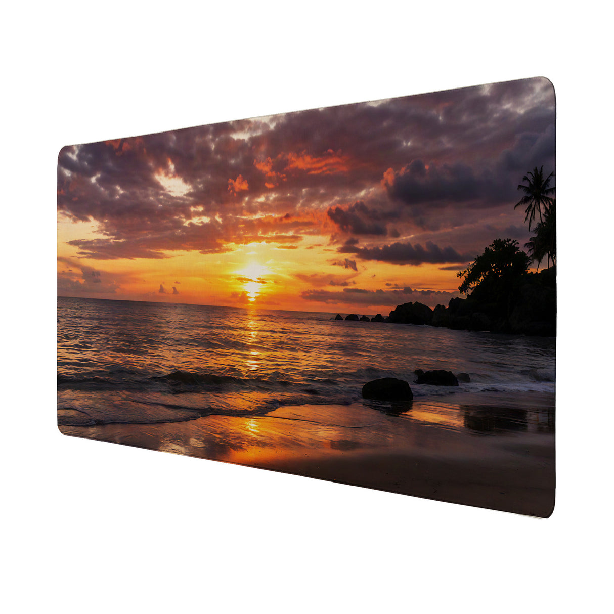 Sonnenuntergang am Meer Schreibtischunterlage 69x31cm XXL Mauspad