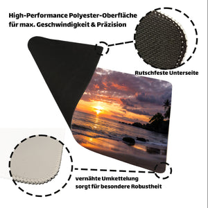 Sonnenuntergang am Meer Schreibtischunterlage 69x31cm XXL Mauspad