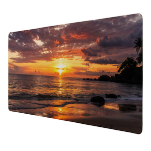 Sonnenuntergang am Meer Schreibtischunterlage 69x31cm XXL Mauspad