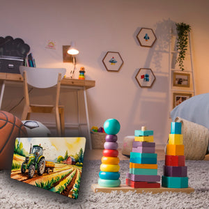 Traktor auf Feld Schreibtischunterlage 69x31cm XXL Mauspad für Jungen