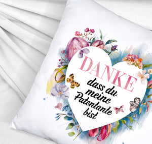 Danke Patentante Kissen Herz Danksagung