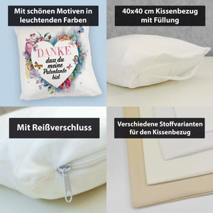 Danke Patentante Kissen Herz Danksagung
