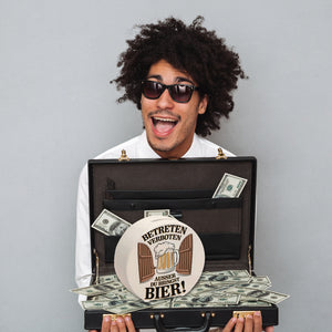 Betreten verboten – außer du bringst Bier! Spardose