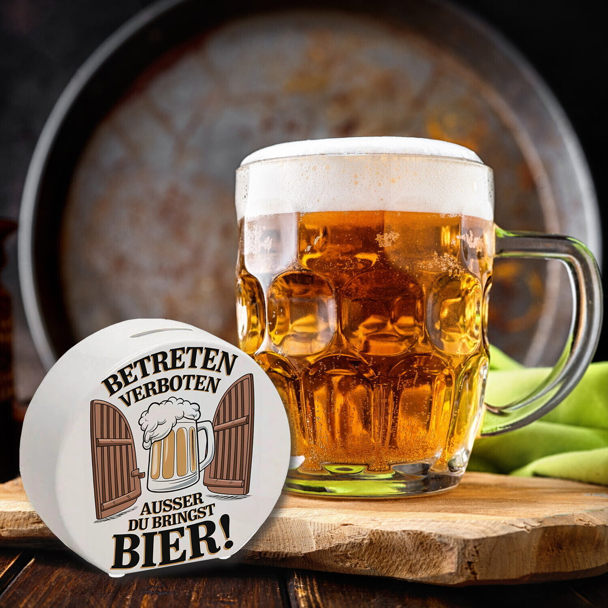 Betreten verboten – außer du bringst Bier! Spardose
