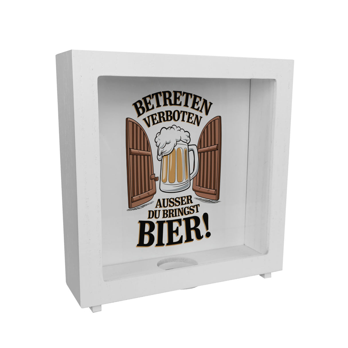 Betreten verboten – außer du bringst Bier! Spardose