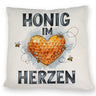 Honig im Herzen Kissen Herz Honigwaben
