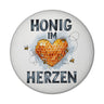 Honig im Herzen Magnet Herz Honigwaben