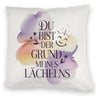 Grund meines Lächelns Kissen Blumen Aquarell