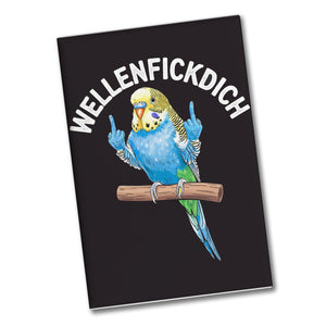 Wellensittich mit Mittelfinger Souvenir Souvenir Magnet WELLENFICKDICH