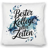 Bester Kollege aller Zeiten Kissen Aquarelles Blattmuster