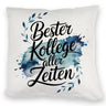 Bester Kollege aller Zeiten Kissen Aquarelles Blattmuster