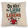 Bulldogge mit Herz Liebe meines Lebens Kissen für Tierliebhaber
