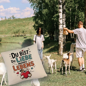 Bulldogge mit Herz Liebe meines Lebens Kissen für Tierliebhaber