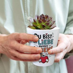 Bulldogge mit Herz Liebe meines Lebens Blumentopf für Tierliebhaber