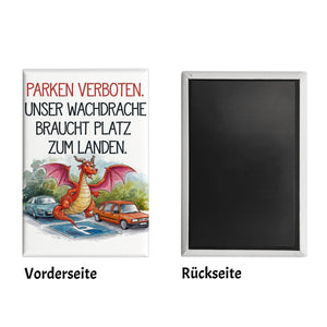 Freundlicher Cartoon Drache Souvenir Souvenir Magnet Parken verboten