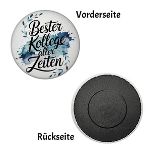 Bester Kollege aller Zeiten Magnet Aquarelles Blattmuster