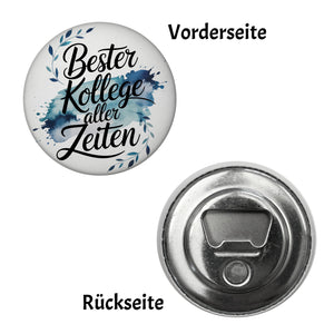Bester Kollege aller Zeiten Magnet Aquarelles Blattmuster
