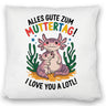 Axolotl Mutter-Kind Kissen Alles Gute zum Muttertag!