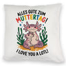 Axolotl Mutter-Kind Kissen Alles Gute zum Muttertag!