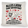 Alles Liebe zum Vatertag Kissen Spermien Cartoon mit Herzen