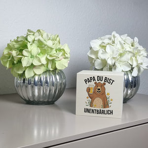 Bär mit Bier PAPA du bist UNENTBÄRLICH Spardose Vatertagsgeschenk