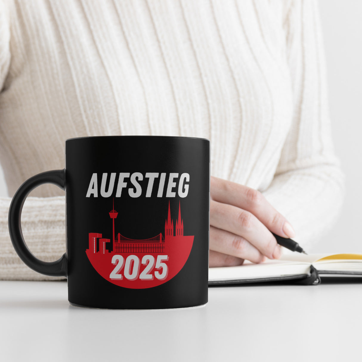 Köln Aufstieg 2025 Skyline Tasse für Fußballfans