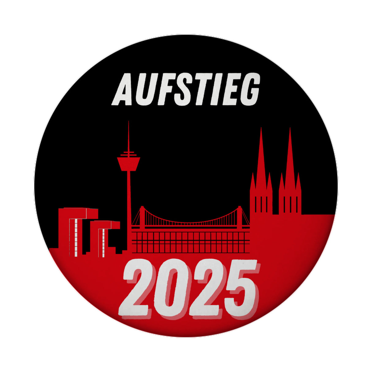 Köln Aufstieg 2025 Skyline Magnet für Fußballfans