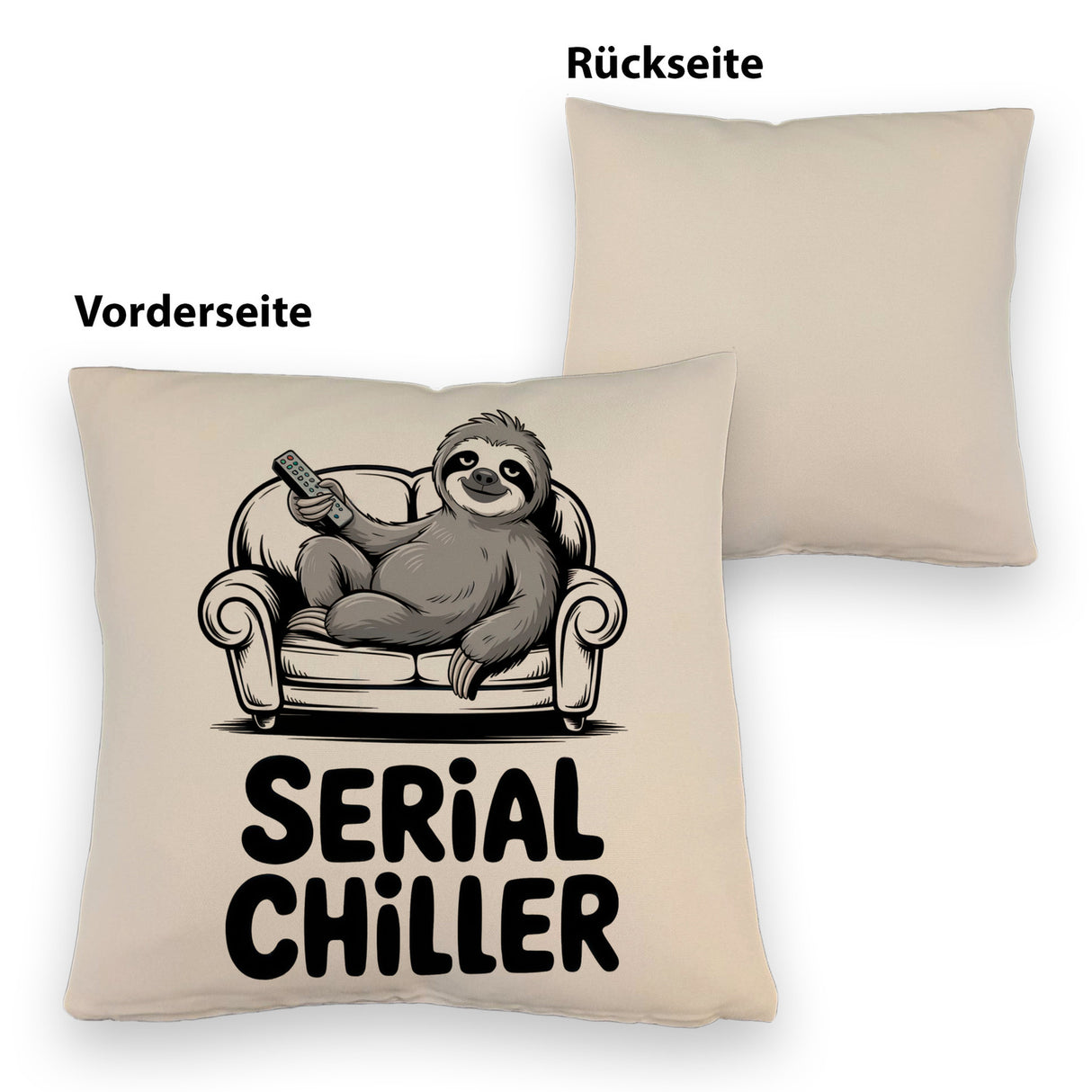 Faultier auf Couch Serial Chiller Kissen