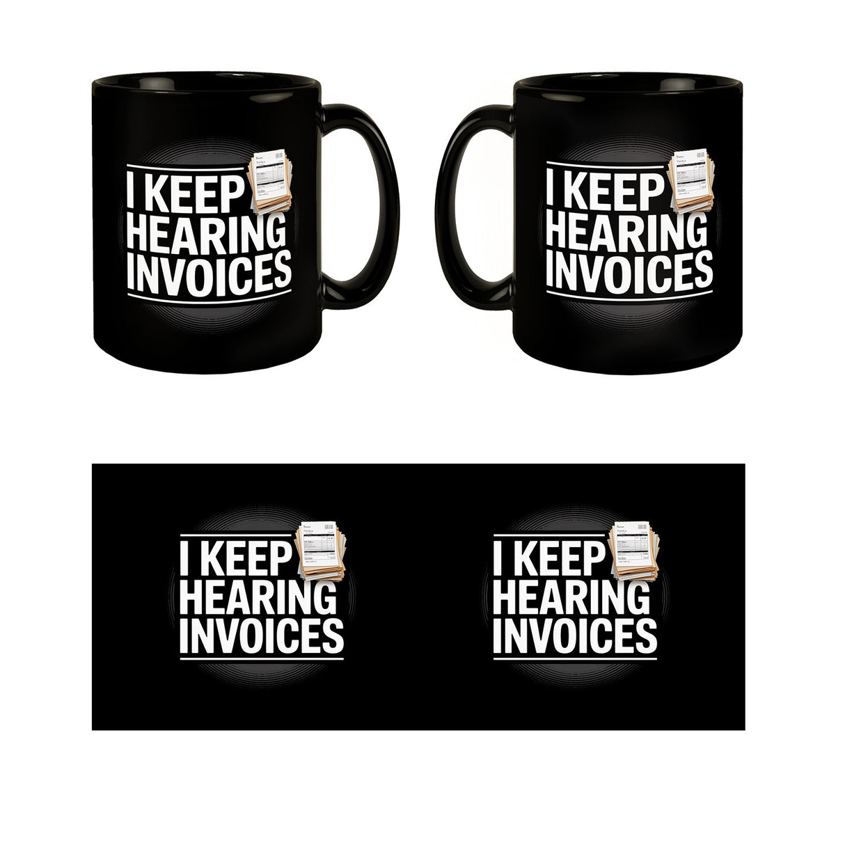 I keep hearing inVoices Tasse für Buchhalter im Büro