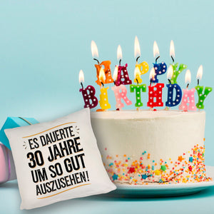 Es dauerte 30 Jahre Retro Kissen mit Spruch