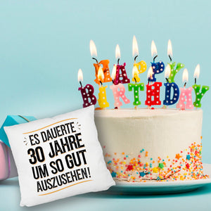 Es dauerte 30 Jahre Retro Kissen mit Spruch